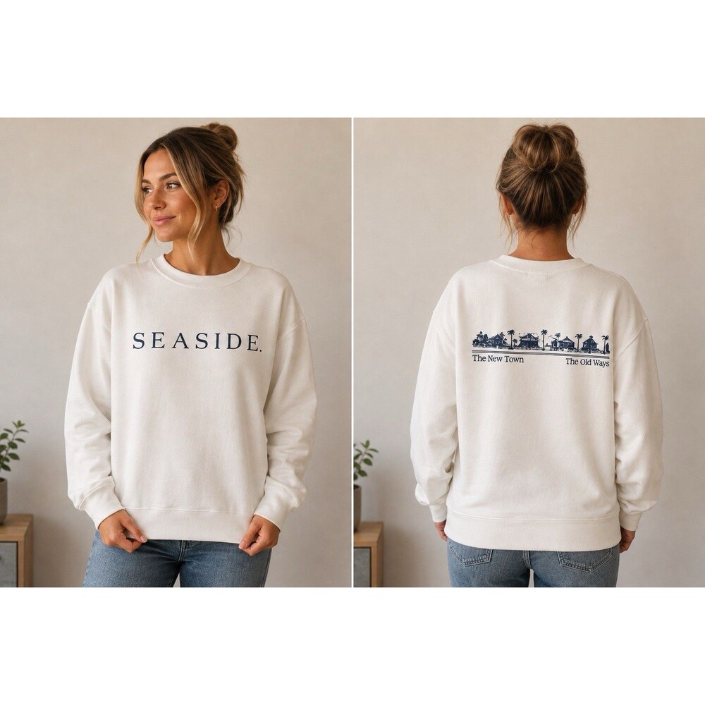 Comfort Colors Seaside Sweatshirt The New Town The Old Ways Coastal Prep White S